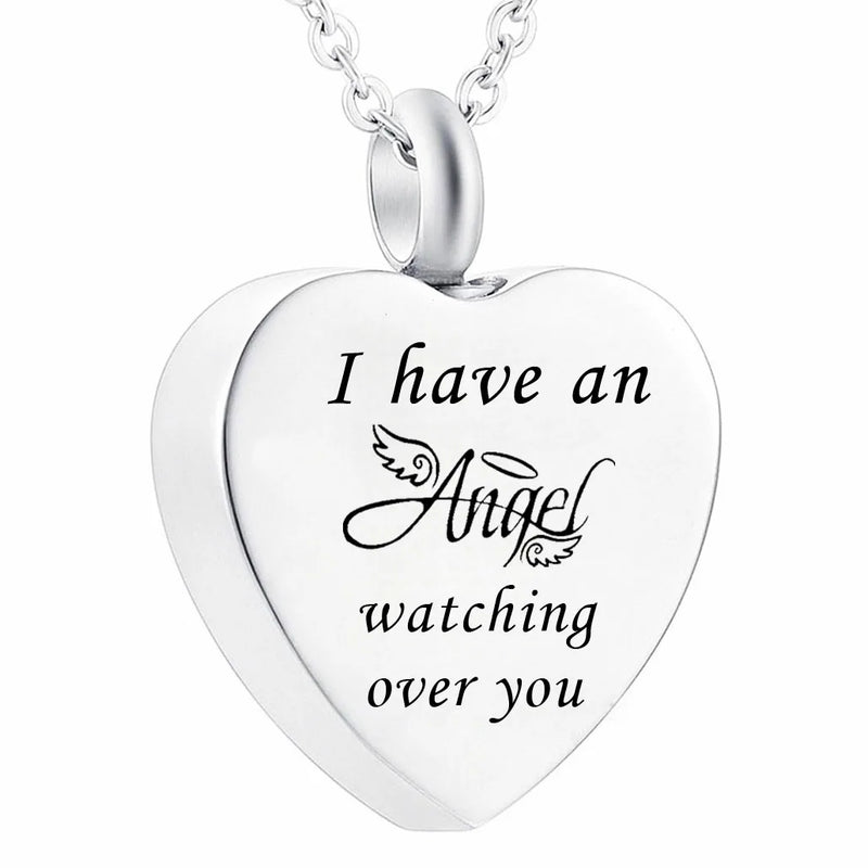 Angel Wing Cremation Ashes Urn Pendant with Engraving