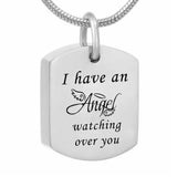 Angel Wing Cremation Ashes Urn Pendant with Engraving