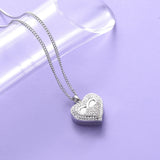 Infinity Heart Cremation Jewelry Urn Necklace for Ashes