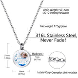 Personalized Cremation Jewelry Pendant Necklace