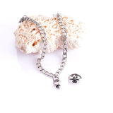 Stainless Steel Heart Charm Urn Bracelet Keepsake Memorial Ashes