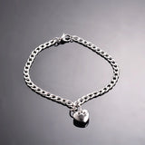 Stainless Steel Heart Charm Urn Bracelet Keepsake Memorial Ashes