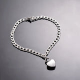 Stainless Steel Heart Charm Urn Bracelet Keepsake Memorial Ashes