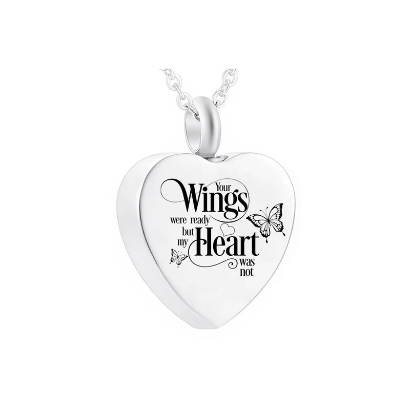 Heart-shaped Butterfly Pendant Cremation Jewelry