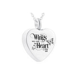 Heart-shaped Butterfly Pendant Cremation Jewelry