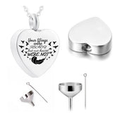 Cremation Jewelry Heart-shaped Necklace Pet Ashes Memorial