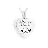 Heart Pendant Stainless Steel Urn Cremation Jewelry with Filling Kit