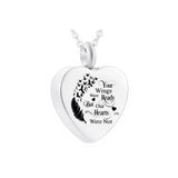 Heart Pendant Cremation Jewelry Stainless Steel Urn Ashes Memorial