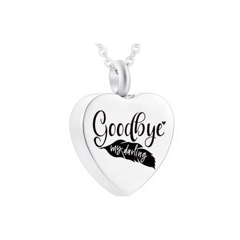 Heart Pendant Cremation Jewelry Stainless Steel with Ashes Memorial