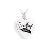 Heart Pendant Cremation Jewelry Stainless Steel with Ashes Memorial