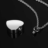 Stainless Steel Heart Urn Pendant for Ashes with Gift Bag