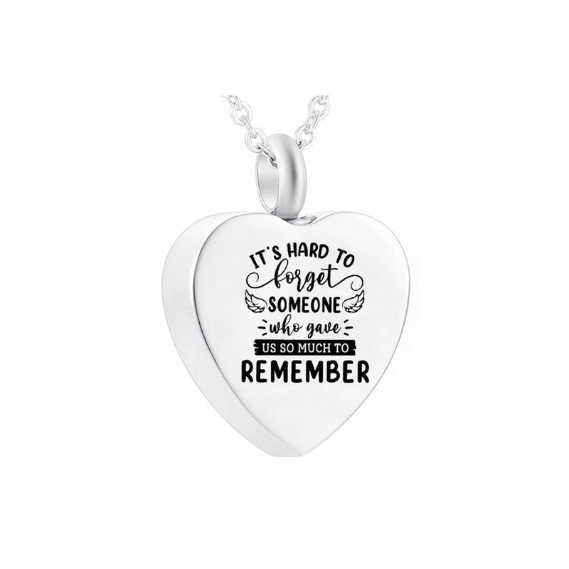 Stainless Steel Heart Pendant Small Urn for Human/Pet Ashes