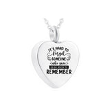 Stainless Steel Heart Pendant Small Urn for Human/Pet Ashes