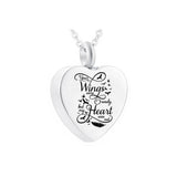 Stainless Steel Heart Pendant Small Urn for Ashes