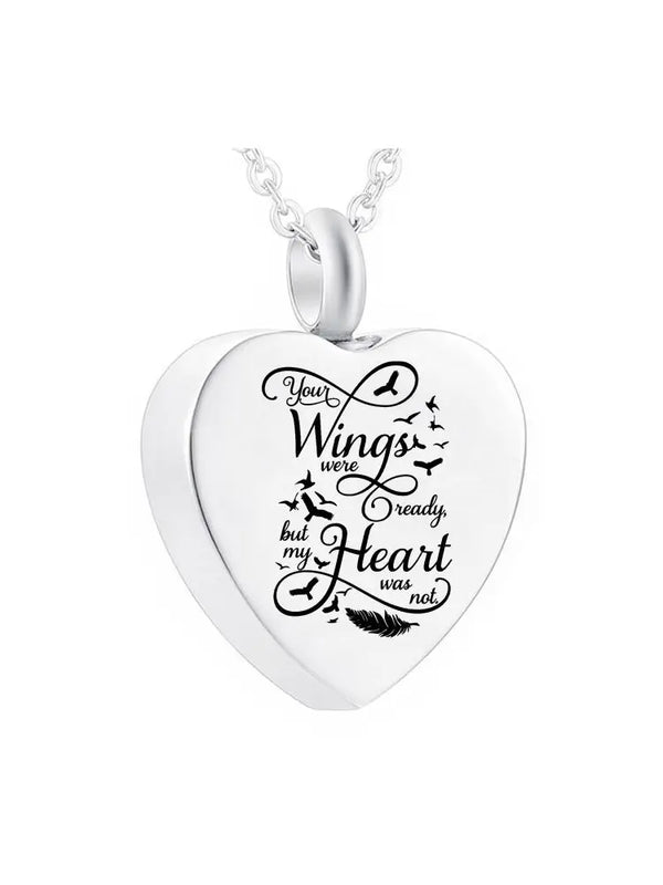 Stainless Steel Heart Pendant Small Urn for Ashes