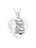 Stainless Steel Heart Pendant Small Urn for Ashes