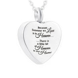 Stainless Steel Heart Urn Pendant for Ashes with Filling Kit