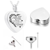 Heart-shaped Butterfly Cremation Jewelry - Stainless Steel Urn Pendant