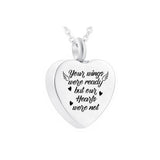 Stainless Steel Heart-Shaped Urn Necklace for Ashes with Filling Kit