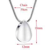 Water Drop Ashes Necklace - Memorial Keepsake Urn