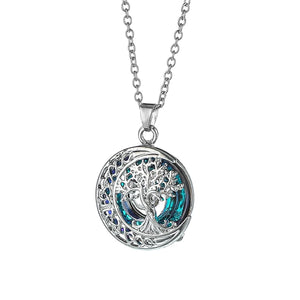 Tree of Life Round Urn Pendant Necklace Memorial Keepsake