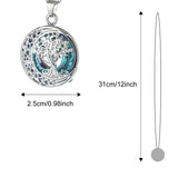Tree of Life Round Urn Pendant Necklace Memorial Keepsake