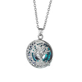 Tree of Life Round Urn Pendant Necklace Memorial Keepsake