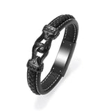 Braided Leather Cremation Jewelry Urn Bangle for Ashes