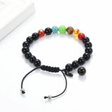 Cremation Jewelry Bracelet for Ashes Braided Rope Stone Bangle