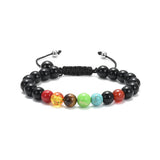 Cremation Jewelry Bracelet for Ashes Braided Rope Stone Bangle