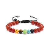Cremation Jewelry Bracelet for Ashes Braided Rope Stone Bangle