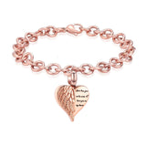 Cremation Jewelry Urn Bracelet Stainless Steel Heart Bangle