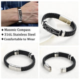 Masonic Cuff Bracelet for Ashes Memorial Keepsake