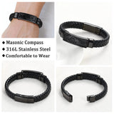 Masonic Cuff Bracelet for Ashes Memorial Keepsake