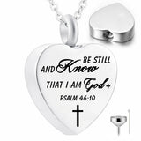 Religious Memorial Jewelry Urn Necklace Stainless Steel