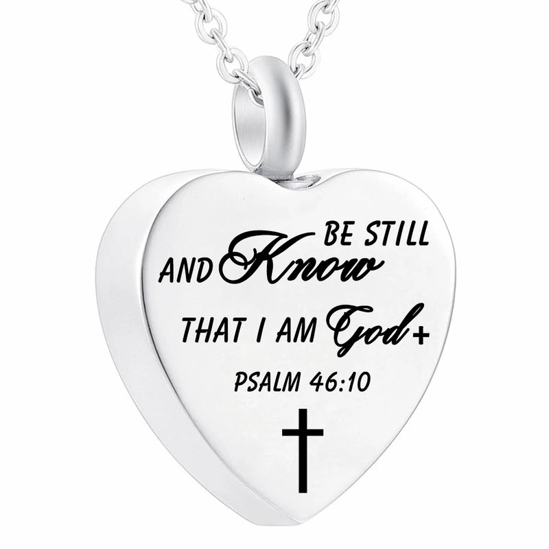 Religious Memorial Jewelry Urn Necklace Stainless Steel