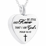 Religious Memorial Jewelry Urn Necklace Stainless Steel