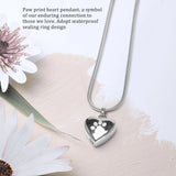 Pet Heart Urn Necklace Memorial Keepsake Jewelry for Pet Ashes