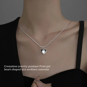 Pet Heart Urn Necklace Memorial Keepsake Jewelry for Pet Ashes