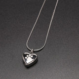 Pet Heart Urn Necklace for Ashes - Memorial Keepsake Jewelry