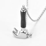 Stainless Steel Hammer Cremation Pendant Locket Keepsake Urn Ashes Memorial