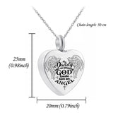 Daddy Memorial Pendant Necklace - Angel Remembrance Jewelry