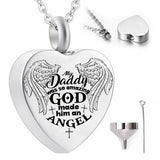 Daddy Memorial Pendant Necklace - Angel Remembrance Jewelry