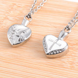 Heart Pendant Stainless Steel Urn Necklace for Ashes