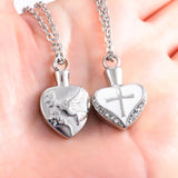 Heart Pendant Stainless Steel Urn Necklace for Ashes