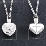 Heart Pendant Stainless Steel Urn Necklace for Ashes