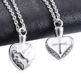 Heart Pendant Stainless Steel Urn Necklace for Ashes