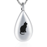Teardrop Cremation Necklace Urn for Ashes - Memorial Pendant for Loved One