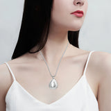 Teardrop Glass Cremation Necklace for Human Ashes