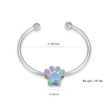 Pet Paw Print Cremation Urn Bracelet for Women